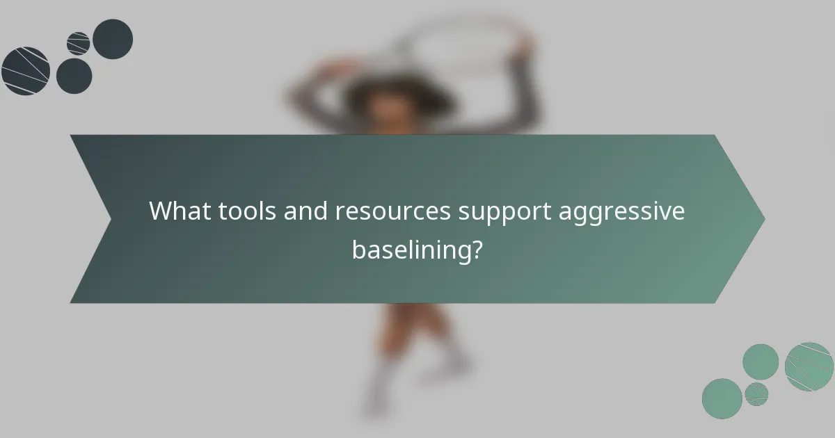 What tools and resources support aggressive baselining?