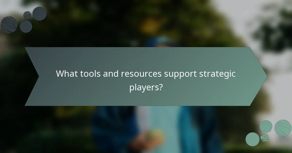 What tools and resources support strategic players?